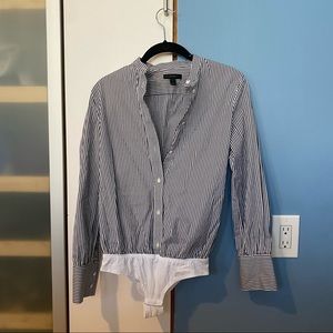 Pinstripe JCrew Bodysuit